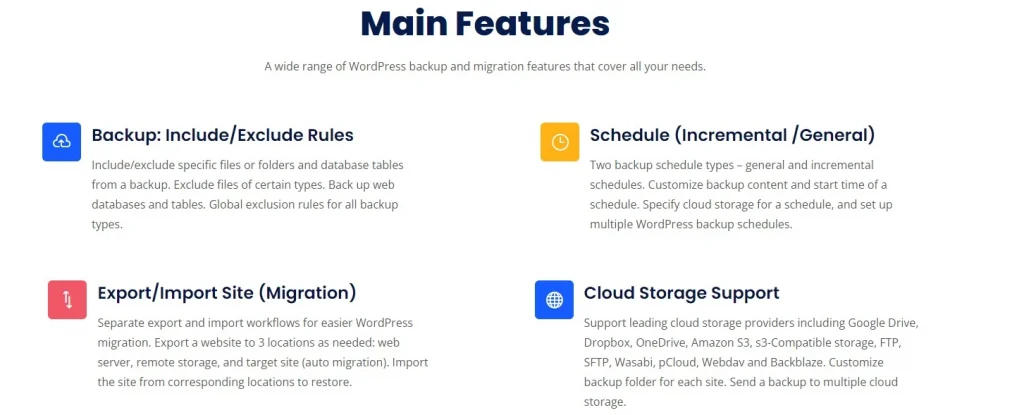 Main Features