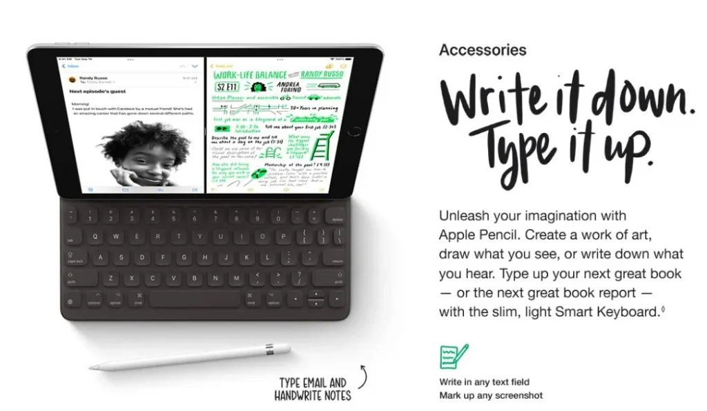 ipad 9 write it down